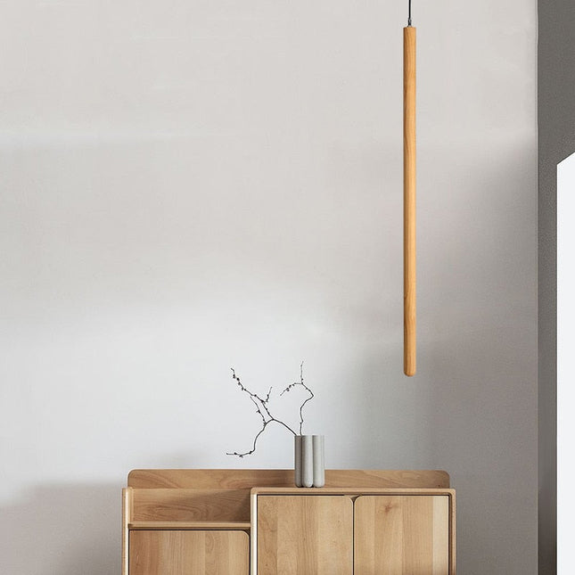 ChandelierDecor - Long Strip Hanging Light - Walnut Pendant Light