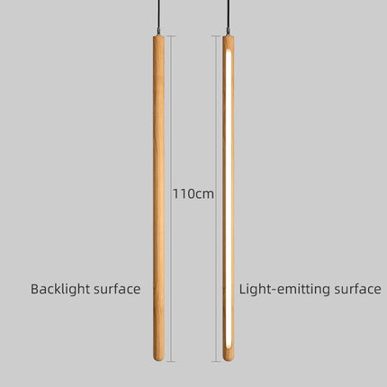 ChandelierDecor - Long Strip Hanging Light - Walnut Pendant Light