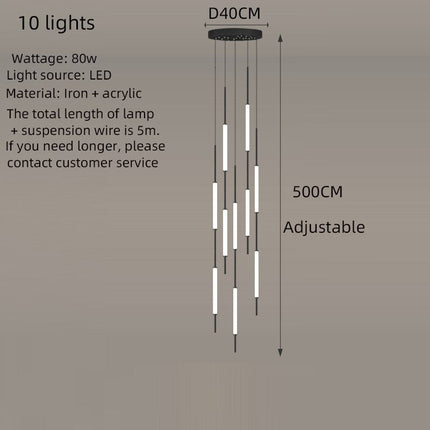 ChandelierDecor - Long Tubes Chandelier – Illuminate Your Space with Style