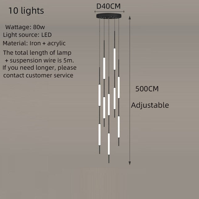 ChandelierDecor - Long Tubes Chandelier – Illuminate Your Space with Style