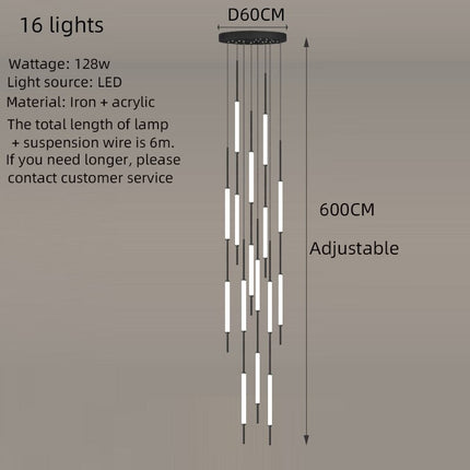 ChandelierDecor - Long Tubes Chandelier – Illuminate Your Space with Style