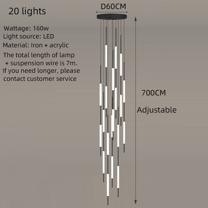 ChandelierDecor - Long Tubes Chandelier – Illuminate Your Space with Style