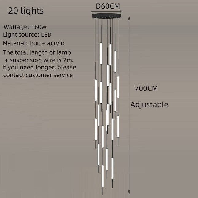 ChandelierDecor - Long Tubes Chandelier – Illuminate Your Space with Style