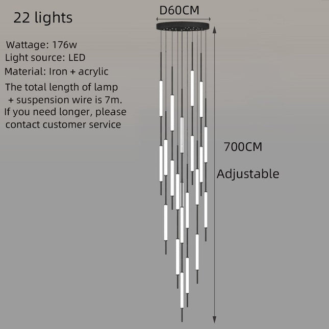 ChandelierDecor - Long Tubes Chandelier – Illuminate Your Space with Style