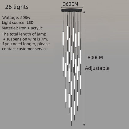 ChandelierDecor - Long Tubes Chandelier – Illuminate Your Space with Style