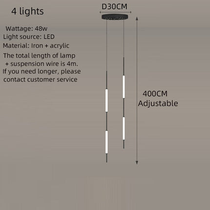 ChandelierDecor - Long Tubes Chandelier – Illuminate Your Space with Style