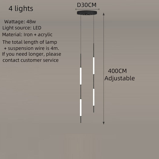 ChandelierDecor - Long Tubes Chandelier – Illuminate Your Space with Style