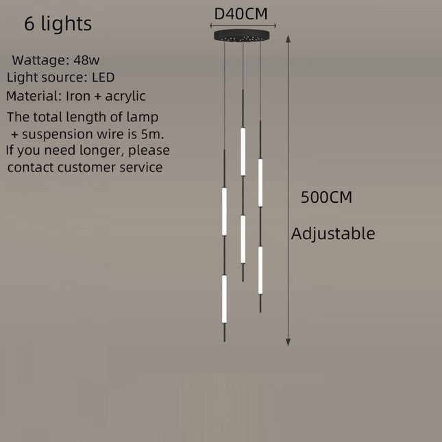 ChandelierDecor - Long Tubes Chandelier – Illuminate Your Space with Style