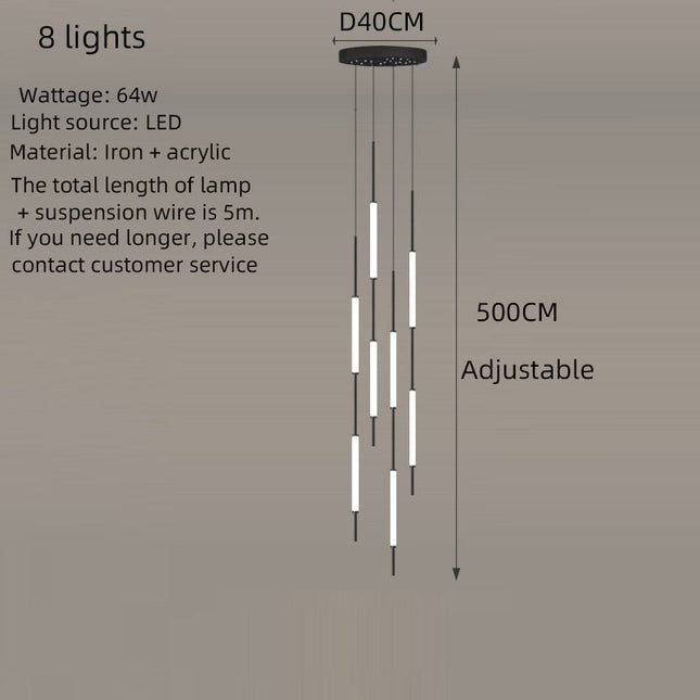 ChandelierDecor - Long Tubes Chandelier – Illuminate Your Space with Style