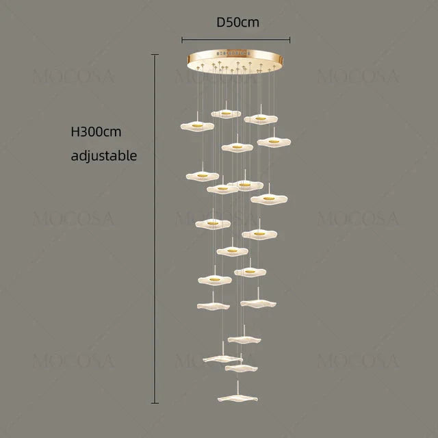 ChandelierDecor - Lotus Leaf Chandelier: Elegant Lighting for Your Space