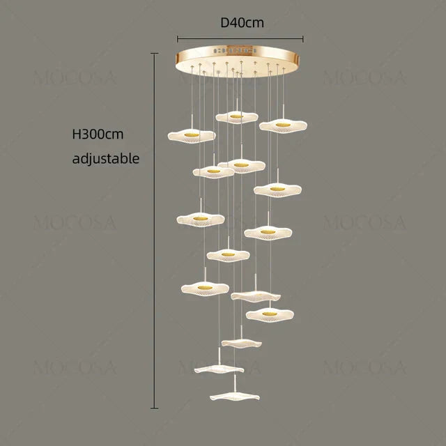 ChandelierDecor - Lotus Leaf Chandelier: Elegant Lighting for Your Space