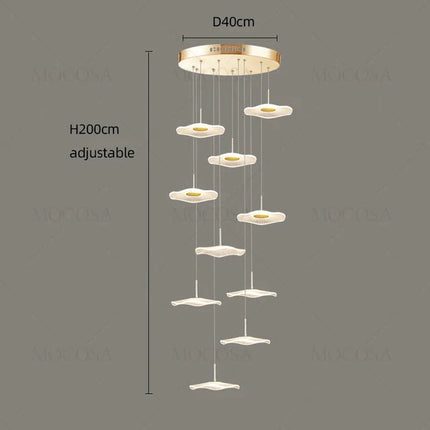 ChandelierDecor - Lotus Leaf Chandelier: Elegant Lighting for Your Space