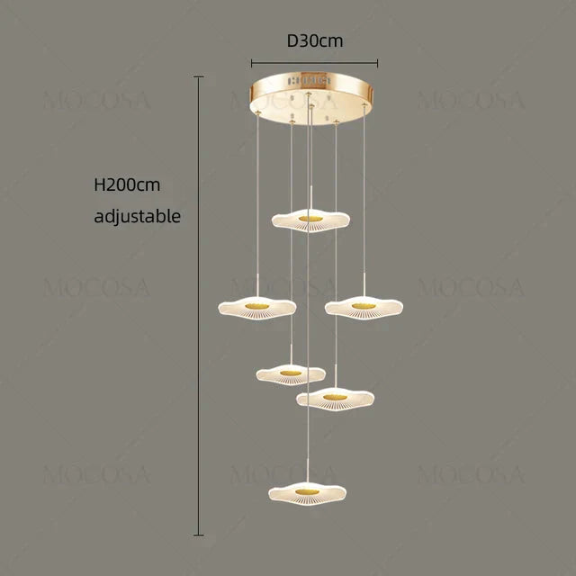 ChandelierDecor - Lotus Leaf Chandelier: Elegant Lighting for Your Space