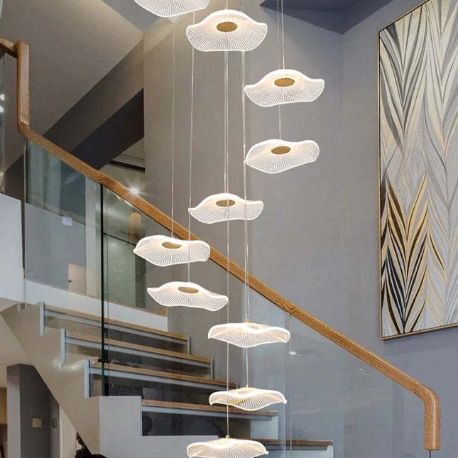 ChandelierDecor - Lotus Leaf Chandelier: Elegant Lighting for Your Space
