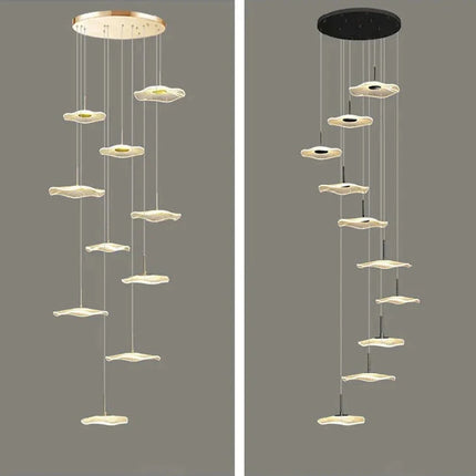 ChandelierDecor - Lotus Leaf Chandelier: Elegant Lighting for Your Space