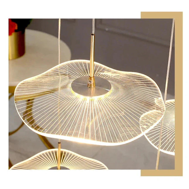 ChandelierDecor - Lotus Leaf Chandelier: Elegant Lighting for Your Space