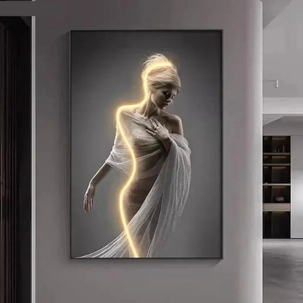 ChandelierDecor - Luminous LED Girl Abstract Art Wall Lamp