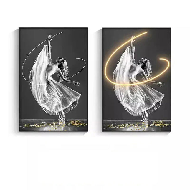 ChandelierDecor - Luminous LED Girl Abstract Art Wall Lamp