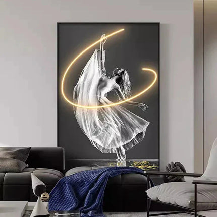 ChandelierDecor - Luminous LED Girl Abstract Art Wall Lamp