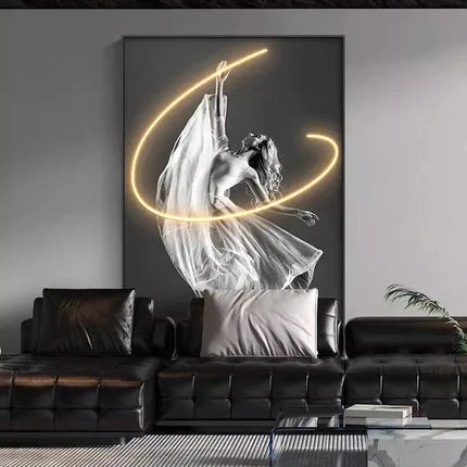 ChandelierDecor - Luminous LED Girl Abstract Art Wall Lamp