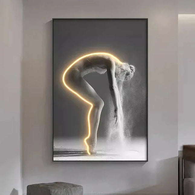 ChandelierDecor - Luminous LED Girl Abstract Art Wall Lamp