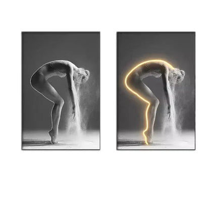 ChandelierDecor - Luminous LED Girl Abstract Art Wall Lamp