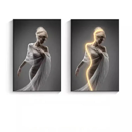 ChandelierDecor - Luminous LED Girl Abstract Art Wall Lamp