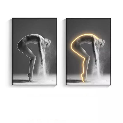 ChandelierDecor - Luminous LED Girl Abstract Art Wall Lamp