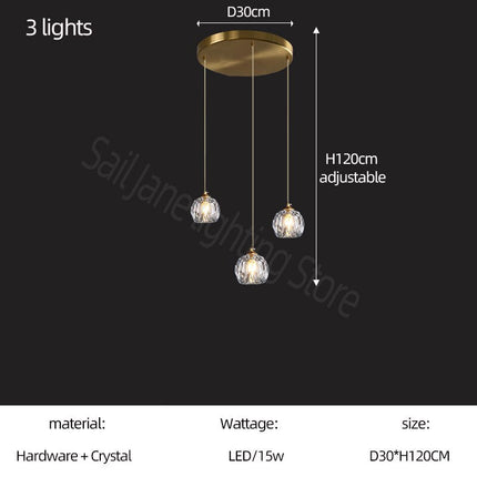 ChandelierDecor - Luxury Crystal Stair Chandelier - Football Shape