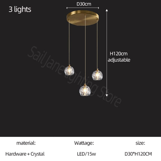 ChandelierDecor - Luxury Crystal Stair Chandelier - Football Shape