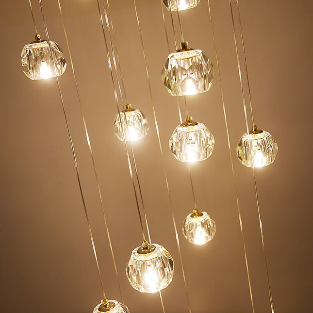 ChandelierDecor - Luxury Crystal Stair Chandelier - Football Shape