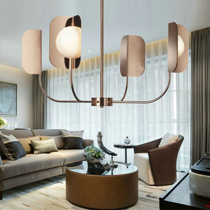 ChandelierDecor - Metal Leaves Globe Chandelier - Stunning Lighting Fixture