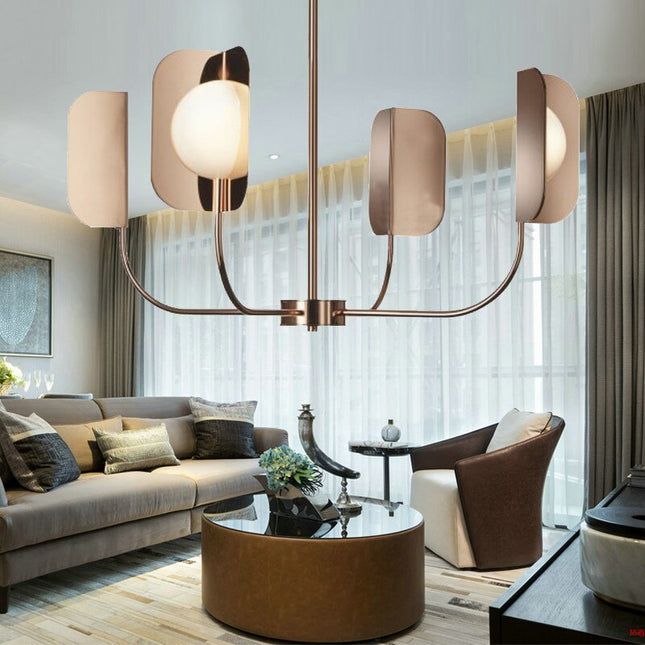 ChandelierDecor - Metal Leaves Globe Chandelier - Stunning Lighting Fixture