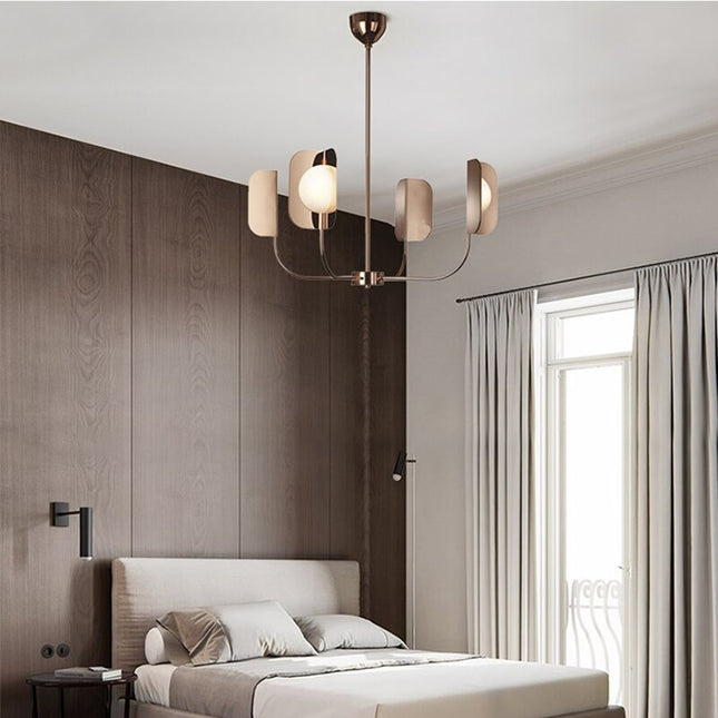 ChandelierDecor - Metal Leaves Globe Chandelier - Stunning Lighting Fixture