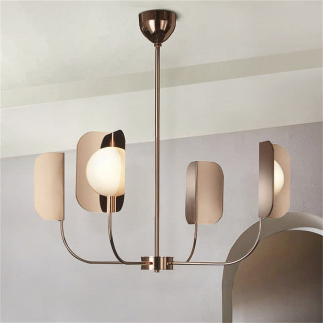 ChandelierDecor - Metal Leaves Globe Chandelier - Stunning Lighting Fixture