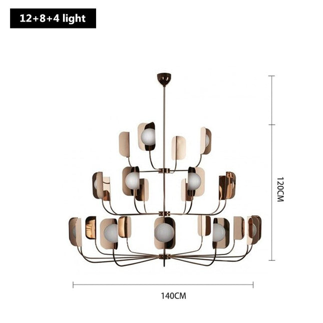 ChandelierDecor - Metal Leaves Globe Chandelier - Stunning Lighting Fixture