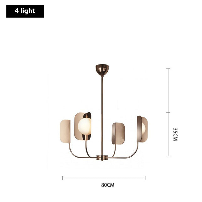 ChandelierDecor - Metal Leaves Globe Chandelier - Stunning Lighting Fixture