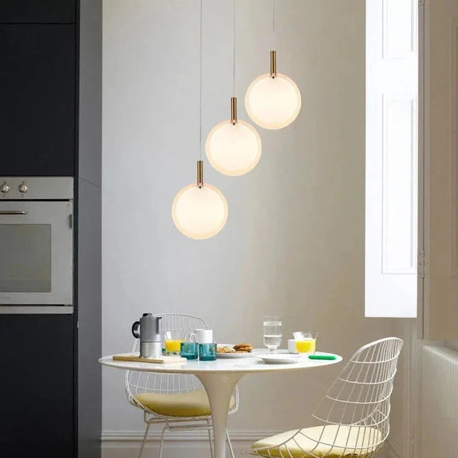ChandelierDecor - Minimalist Glass Stone Pendant Staircase Chandelier Lighting