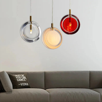 ChandelierDecor - Minimalist Glass Stone Pendant Staircase Chandelier Lighting