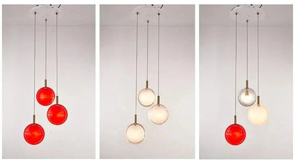 ChandelierDecor - Minimalist Glass Stone Pendant Staircase Chandelier Lighting
