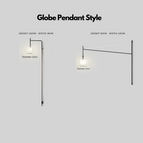 Pendentif de style globe / 80 cm / Lumière chaude (3000k)