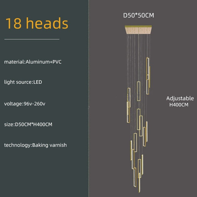 ChandelierDecor - Minimalist Staircase Chandeliers - Elevate Your Space