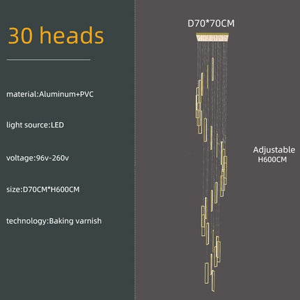 ChandelierDecor - Minimalist Staircase Chandeliers - Elevate Your Space