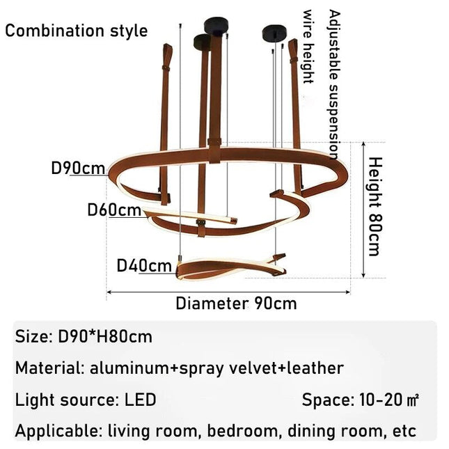 ChandelierDecor - ModaLux Leather Craft LED Chandelier
