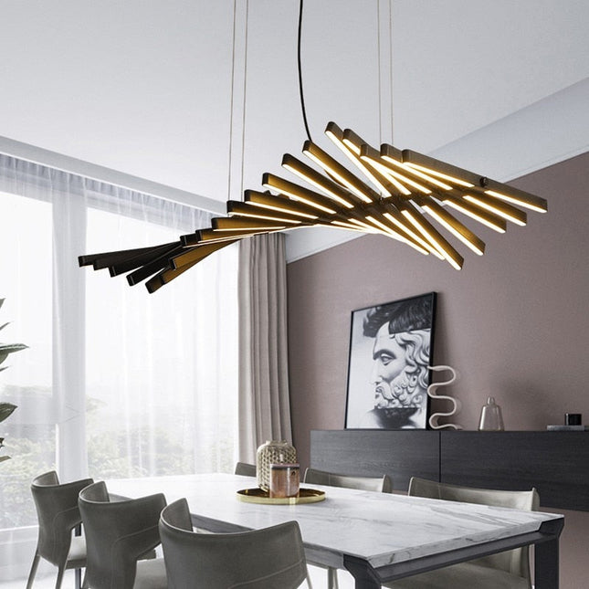 ChandelierDecor - Modern LED Chandelier Lighting Nordic Black/White Office Pendant Lamps