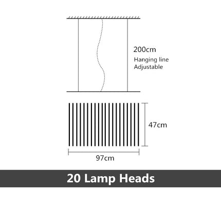 ChandelierDecor - Modern LED Chandelier Lighting Nordic Black/White Office Pendant Lamps