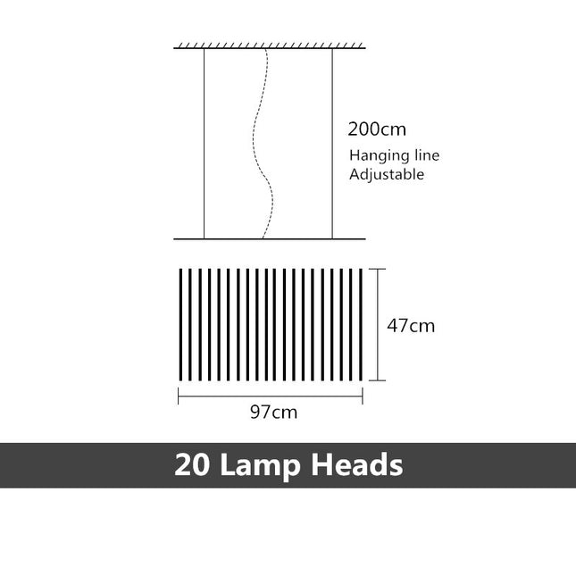 ChandelierDecor - Modern LED Chandelier Lighting Nordic Black/White Office Pendant Lamps
