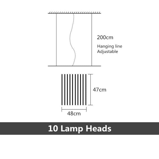 ChandelierDecor - Modern LED Chandelier Lighting Nordic Black/White Office Pendant Lamps