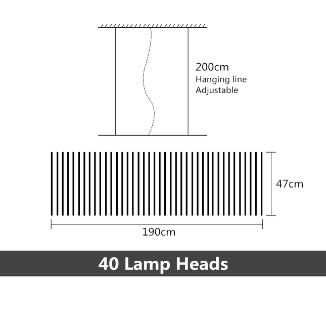 ChandelierDecor - Modern LED Chandelier Lighting Nordic Black/White Office Pendant Lamps