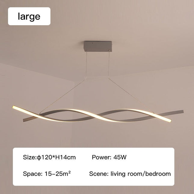 ChandelierDecor - Modern LED Pendant Lamp, Dimmable Black Gold Chandelier